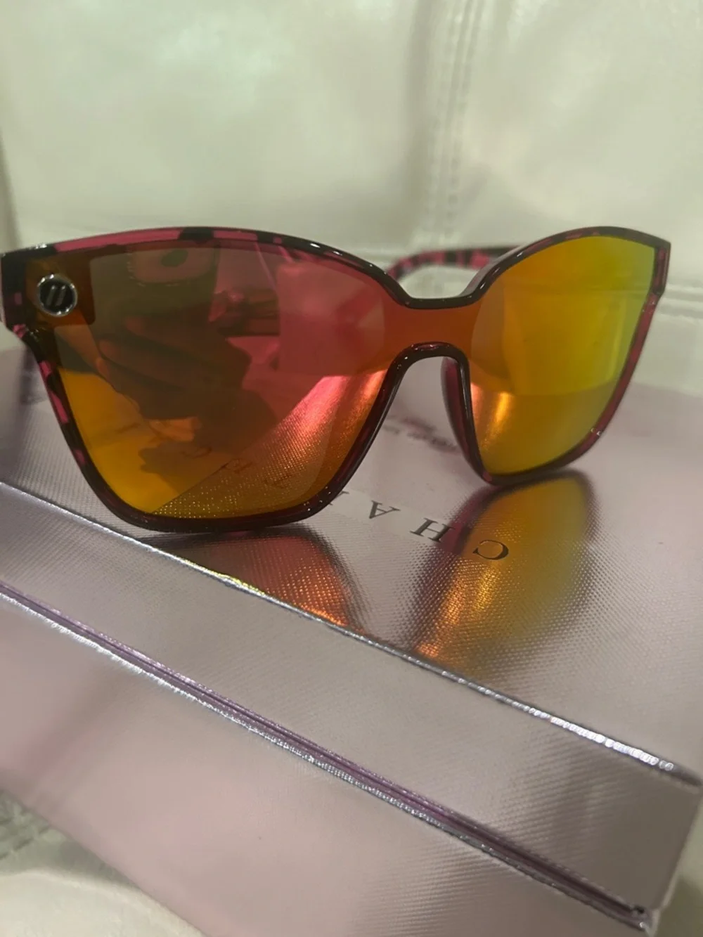 Blenders Lady Inferno Pink Leopard Print Women’s Sunglasses